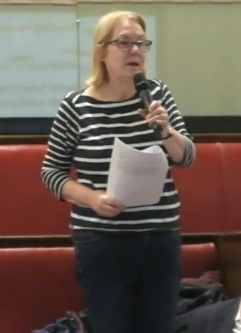Eileen Means speaking at the 4th Feb Cabinet Meeting